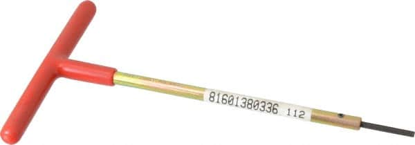 Made in USA - 7/64" Hex, T-Handle, Hex Key - 6" OAL, Chromalloy Steel, Inch System of Measurement - Exact Tooling
