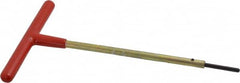 Made in USA - 1/8" Hex, T-Handle, Hex Key - 6" OAL, Chromalloy Steel, Inch System of Measurement - Exact Tooling