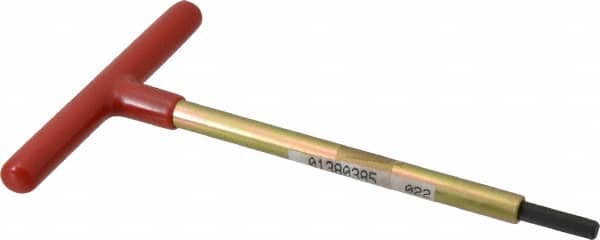 Made in USA - 7/32" Hex, T-Handle, Hex Key - 6" OAL, Chromalloy Steel, Inch System of Measurement - Exact Tooling