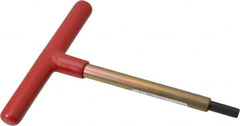 Made in USA - 5/16" Hex, T-Handle, Hex Key - 6" OAL, Chromalloy Steel, Inch System of Measurement - Exact Tooling