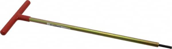 Made in USA - 3/16" Hex, T-Handle, Hex Key - 12" OAL, Chromalloy Steel, Inch System of Measurement - Exact Tooling