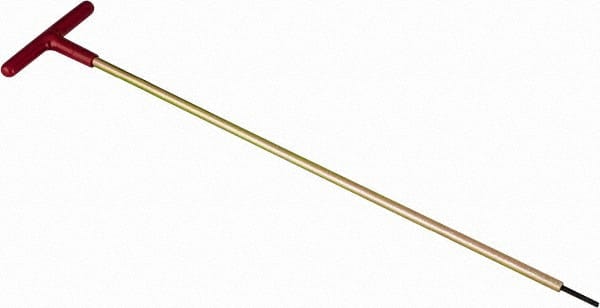 Made in USA - 9/64" Hex, T-Handle, Hex Key - 18" OAL, Chromalloy Steel, Inch System of Measurement - Exact Tooling