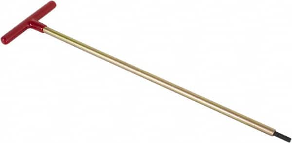 Made in USA - 1/4" Hex, T-Handle, Hex Key - 18" OAL, Chromalloy Steel, Inch System of Measurement - Exact Tooling