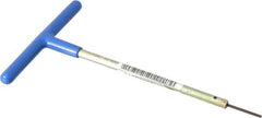 Made in USA - 2mm Hex, T-Handle, Hex Key - 6" OAL, Chromalloy Steel, Metric System of Measurement - Exact Tooling
