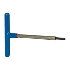 Made in USA - 5mm Hex, T-Handle, Hex Key - 6" OAL, Chromalloy Steel, Metric System of Measurement - Exact Tooling