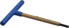 Made in USA - 6mm Hex, T-Handle, Hex Key - 6" OAL, Chromalloy Steel, Metric System of Measurement - Exact Tooling