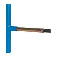 Made in USA - 10mm Hex, T-Handle, Hex Key - 6" OAL, Chromalloy Steel, Metric System of Measurement - Exact Tooling