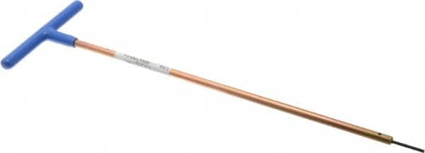 Made in USA - 2mm Hex, T-Handle, Hex Key - 12" OAL, Chromalloy Steel, Metric System of Measurement - Exact Tooling