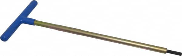Made in USA - 6mm Hex, T-Handle, Hex Key - 12" OAL, Chromalloy Steel, Metric System of Measurement - Exact Tooling