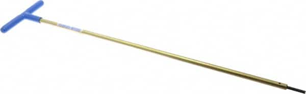 Made in USA - 4mm Hex, T-Handle, Hex Key - 18" OAL, Chromalloy Steel, Metric System of Measurement - Exact Tooling