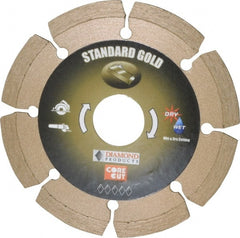 Core Cut - 4" Diam, 20mm Arbor Hole Diam, Wet & Dry Cut Saw Blade - Diamond-Tipped, Standard Round Arbor - Exact Tooling