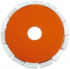 Core Cut - 4" Diam, 20mm Arbor Hole Diam, Wet & Dry Cut Saw Blade - Diamond-Tipped, Standard Round Arbor - Exact Tooling