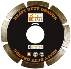 Core Cut - 12" Diam, 20mm Arbor Hole Diam, Wet & Dry Cut Saw Blade - Diamond-Tipped, Diamond Arbor - Exact Tooling