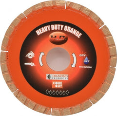 Core Cut - 4" Diam, 20mm Arbor Hole Diam, Wet & Dry Cut Saw Blade - Diamond-Tipped, Standard Round Arbor - Exact Tooling