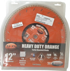 Core Cut - 12" Diam, 20mm Arbor Hole Diam, Wet & Dry Cut Saw Blade - Diamond-Tipped, Standard Round Arbor - Exact Tooling
