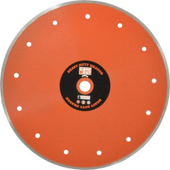 Core Cut - 10" Diam, 5/8" Arbor Hole Diam, Wet & Dry Cut Saw Blade - Diamond-Tipped, Standard Round Arbor - Exact Tooling