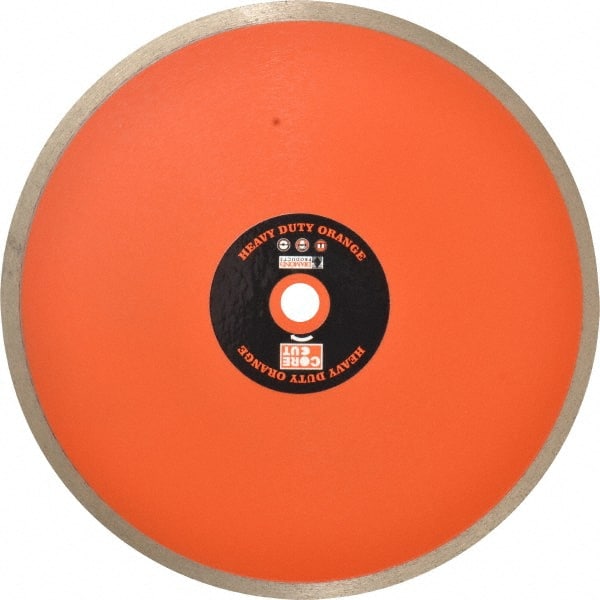 Core Cut - 10" Diam, 5/8" Arbor Hole Diam, Wet & Dry Cut Saw Blade - Diamond-Tipped, Standard Round Arbor - Exact Tooling