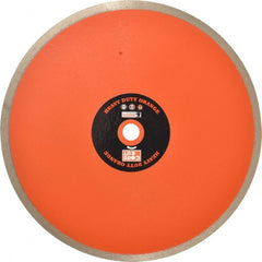 Core Cut - 10" Diam, 5/8" Arbor Hole Diam, Wet & Dry Cut Saw Blade - Diamond-Tipped, Standard Round Arbor - Exact Tooling