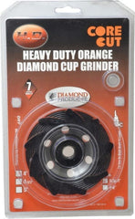 Core Cut - 4" Diam, 3/16" Overall Thickness, Spiral Cup Tool & Cutter Grinding Wheel - Diamond, 15,000 RPM - Exact Tooling