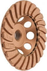 Core Cut - 4" Diam, 3/16" Overall Thickness, Spiral Cup Tool & Cutter Grinding Wheel - Coarse Grade, Diamond, 15,000 RPM - Exact Tooling