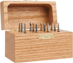SGS Pro - 12 Piece, 1/8" Shank Burr Set - Tungsten Carbide - Exact Tooling