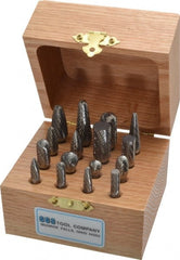 SGS Pro - 16 Piece, 1/4" Shank Burr Set - Tungsten Carbide - Exact Tooling