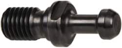 Parlec - C Style, BT30 Taper, M12x1.75 Thread, 60° Angle Radius, Standard Retention Knob - 1.7" OAL, 0.43" Knob Diam, 0.19" Flange Thickness, 0.908" from Knob to Flange, 0.49" Pilot Diam - Exact Tooling