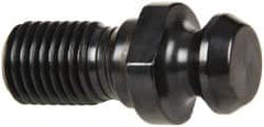 Parlec - A Style, BT40 Taper, M16x2 Thread, 45° Angle Radius, Standard Retention Knob - 1.85" OAL, 0.74" Knob Diam, 0.23" Flange Thickness, 3/4" from Knob to Flange, 0.669" Pilot Diam - Exact Tooling