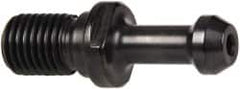 Parlec - C Style, BT40 Taper, M16x2 Thread, 45° Angle Radius, Standard Retention Knob - 2.36" OAL, 0.588" Knob Diam, 0.23" Flange Thickness, 1-3/8" from Knob to Flange, 0.669" Pilot Diam, 0.197" Coolant Hole, Through Coolant - Exact Tooling