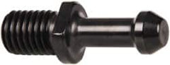 Parlec - C Style, CAT40 Taper, 5/8-11 Thread, 45° Angle Radius, Standard Retention Knob - 2.48" OAL, 0.588" Knob Diam, 0.19" Flange Thickness, 1.436" from Knob to Flange, 0.635" Pilot Diam - Exact Tooling