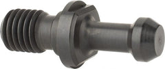 Parlec - C Style, CAT40 Taper, 5/8-11 Thread, 45° Angle Radius, Standard Retention Knob - 2.3" OAL, 0.588" Knob Diam, 0.24" Flange Thickness, 0.988" from Knob to Flange, 0.635" Pilot Diam - Exact Tooling