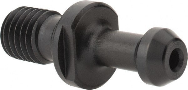 Parlec - C Style, CAT40 Taper, 5/8-11 Thread, 45° Angle Radius, Standard Retention Knob - 2.3" OAL, 0.588" Knob Diam, 0.24" Flange Thickness, 0.988" from Knob to Flange, 0.635" Pilot Diam, 0.197" Coolant Hole, Through Coolant - Exact Tooling