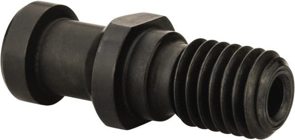Parlec - D Style, CAT40 Taper, 5/8-11 Thread, 75° Angle Radius, Standard Retention Knob - 2.06" OAL, 0.747" Knob Diam, 0.18" Flange Thickness, 1.02" from Knob to Flange, 0.635" Pilot Diam, 9/32" Coolant Hole, Through Coolant - Exact Tooling