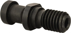 Parlec - D Style, CAT40 Taper, 5/8-11 Thread, 75° Angle Radius, Standard Retention Knob - 2.06" OAL, 0.747" Knob Diam, 0.18" Flange Thickness, 1.02" from Knob to Flange, 0.635" Pilot Diam, 9/32" Coolant Hole, Through Coolant - Exact Tooling
