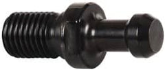 Parlec - C Style, CAT50 Taper, 1-8 Thread, 45° Angle Radius, Standard Retention Knob - 3.31" OAL, 0.904" Knob Diam, 0.41" Flange Thickness, 1.791" from Knob to Flange, 1.026" Pilot Diam - Exact Tooling
