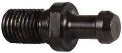 Parlec - C Style, CAT50 Taper, 1-8 Thread, 60° Angle Radius, Standard Retention Knob - 3.31" OAL, 0.904" Knob Diam, 0.39" Flange Thickness, 1.77" from Knob to Flange, 1.026" Pilot Diam - Exact Tooling