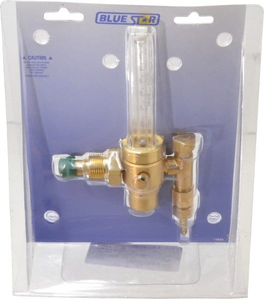 Value Collection - 0 to 70 SCFM Flow Range, 580 CGA Inlet Connection, Male Fitting, 4,000 Max psi, Argon Welding Regulator - 5/8-18 Thread, Right Hand Rotation - Exact Tooling