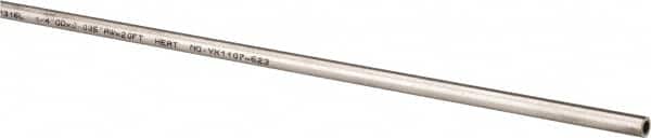 Value Collection - 6' Long, 1/4" OD, 316 Stainless Steel Tube - 0.035" Wall Thickness - Exact Tooling