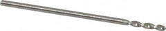 Walter-Titex - #59 130° Parabolic Flute Vanadium High Speed Steel Screw Machine Drill Bit - Bright Finish, Right Hand Cut, 0.236" Flute Length, 1-1/32" OAL, Split Point, Straight Shank - Exact Tooling