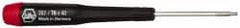 Wiha - T6 Torx Driver - 1-9/16" Blade Length, 4-3/4" OAL, Tapered Handle - Exact Tooling