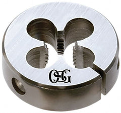 OSG - 1/8-27 NPT Thread, Adjustable Round Pipe Die - 1-1/2" Outside Diam, High Speed Steel, Right Hand Thread - Exact Tooling