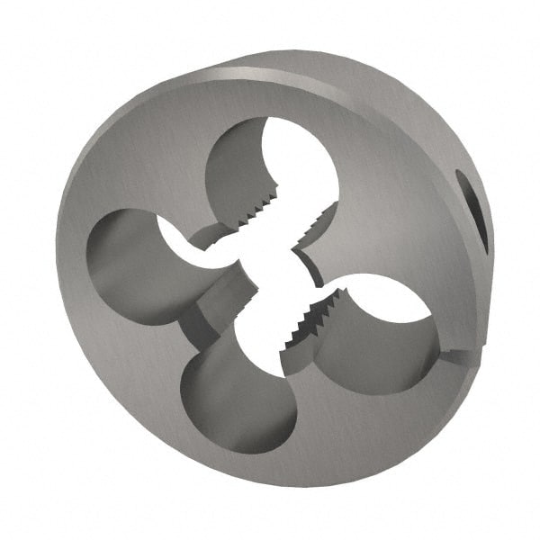 OSG - 5/16-18 UNC Thread, 1" Outside Diam High Speed Steel Round Die - 3/8" Thick, Right Hand Thread, Adjustable - Exact Tooling