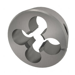 OSG - 5/16-18 UNC Thread, 1" Outside Diam High Speed Steel Round Die - 3/8" Thick, Right Hand Thread, Adjustable - Exact Tooling