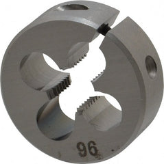 OSG - 5/16-24 UNF Thread, 1" Outside Diam High Speed Steel Round Die - 3/8" Thick, Right Hand Thread, Adjustable - Exact Tooling