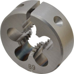 OSG - 3/8-16 UNC Thread, 1" Outside Diam High Speed Steel Round Die - 3/8" Thick, Right Hand Thread, Adjustable - Exact Tooling