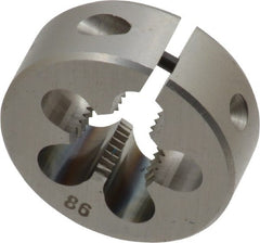 OSG - 3/8-24 UNF Thread, 1" Outside Diam High Speed Steel Round Die - 3/8" Thick, Right Hand Thread, Adjustable - Exact Tooling