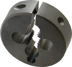 OSG - 3/8-16 UNC Thread, 1-1/2" Outside Diam High Speed Steel Round Die - 1/2" Thick, Right Hand Thread, Adjustable - Exact Tooling