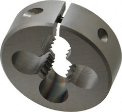 OSG - 1/2-13 UNC Thread, 1-1/2" Outside Diam High Speed Steel Round Die - 1/2" Thick, Right Hand Thread, Adjustable - Exact Tooling