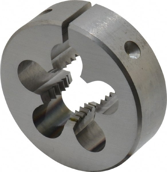 OSG - 3/4-10 UNC Thread, 2" Outside Diam High Speed Steel Round Die - 5/8" Thick, Right Hand Thread, Adjustable - Exact Tooling