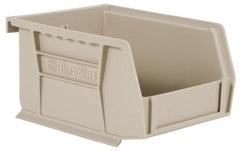 Akro-Mils - 10 Lb. Load Capacity, 5-3/8" Deep, Gray Polymer Hopper Stacking Bin - 3" High x 4-1/8" Wide x 5-3/8" Long - Exact Tooling